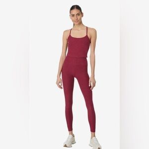 Beyond Yoga burgundy Top and Legging XS